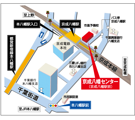 京成八幡センター地図