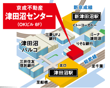 津田沼センター 地図